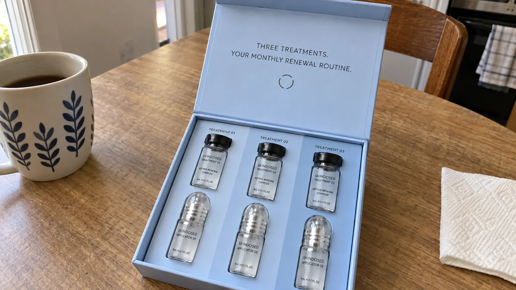 AI-generated product scene for a fictional review example; not a customer photo
