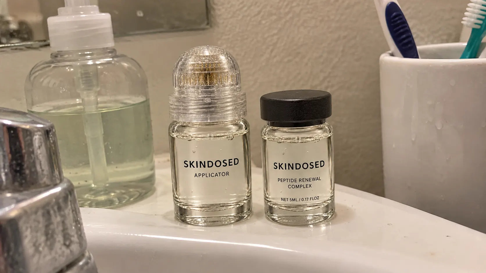 AI-generated product scene for a fictional review example; not a customer photo